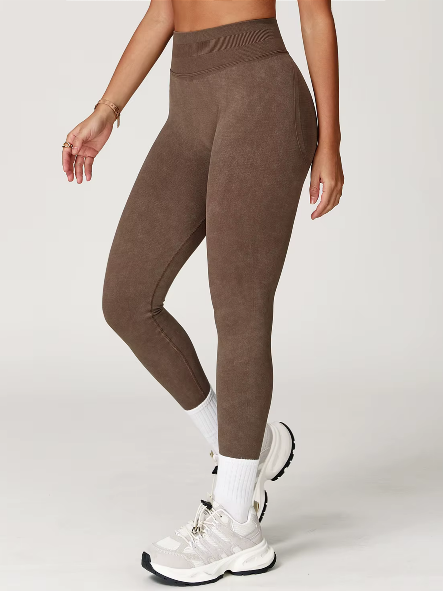 Legging Element Marron - Ventre Plat & Confort