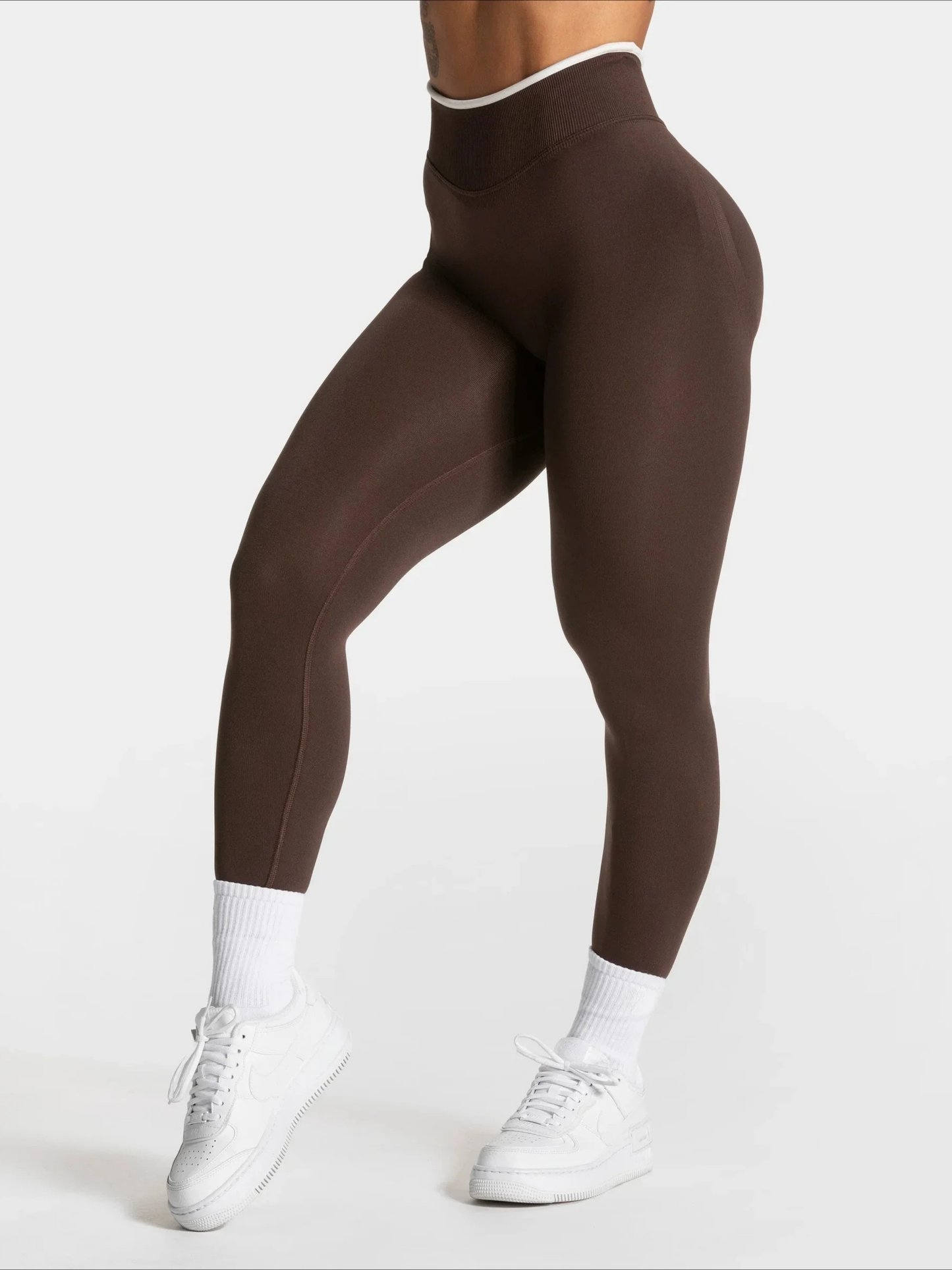 Legging Ventre-Plat Marron | Push-up
