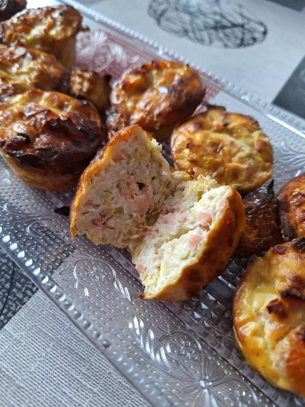 Muffins Protéinés lights au saumon et poireaux Image