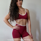 Short Ventre-Plat Rouge Bordeaux | Push-up