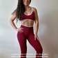 Legging Ventre-Plat Rouge Bordeaux | Push-up