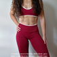 Legging Ventre-Plat Rouge Bordeaux | Push-up