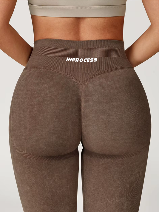 Legging Element Marron - Ventre Plat & Confort
