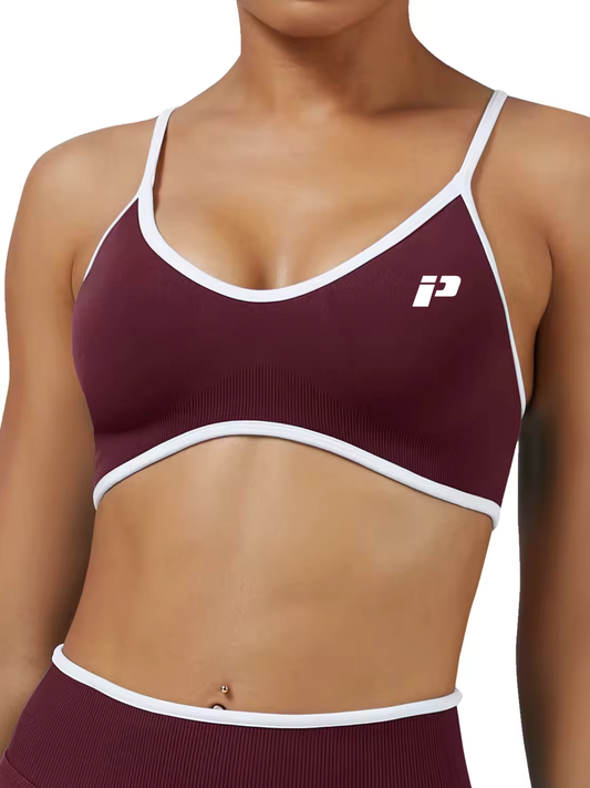 Brassière De Sport ROUGE BORDEAUX - Maintient Réglables