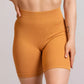 Short de sport cotelé RIB moutarde de face 