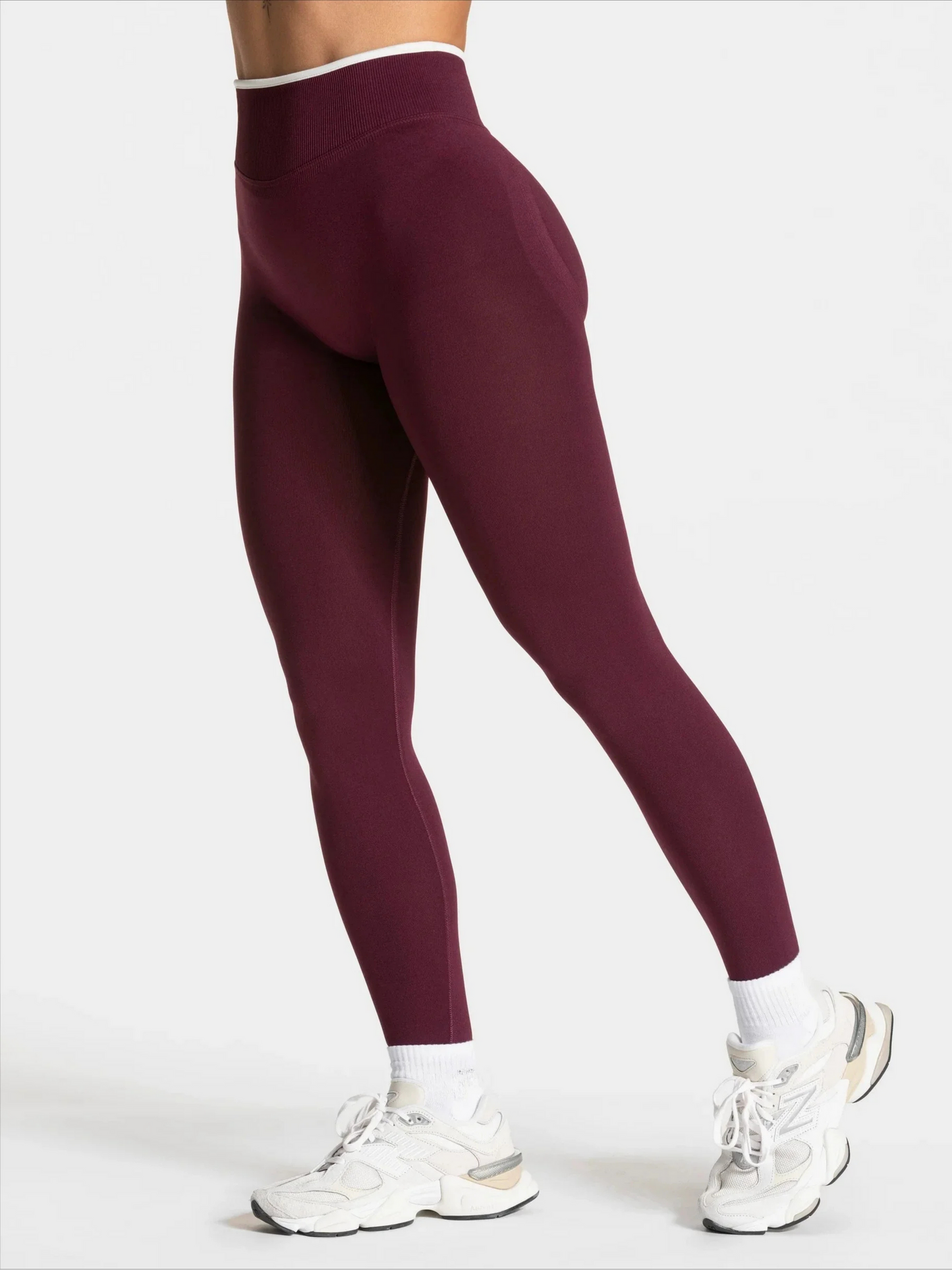 Legging Ventre-Plat Rouge Bordeaux | Push-up