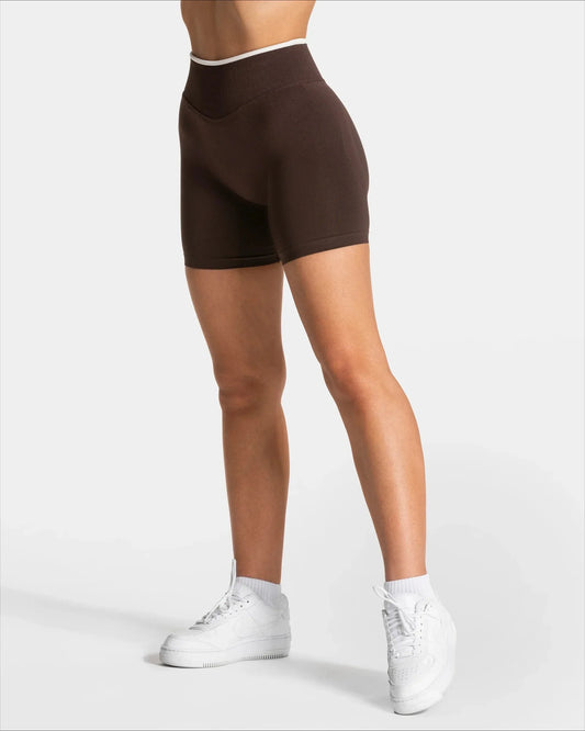 Short Ventre-Plat Marron | Push-up