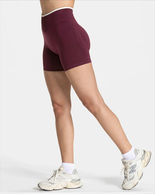 Short Ventre-Plat Rouge Bordeaux | Push-up