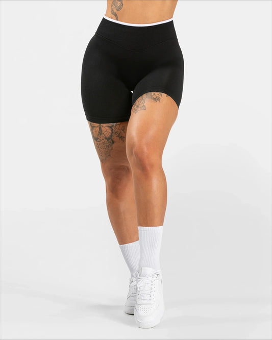Short Ventre-Plat Noir | Push-up