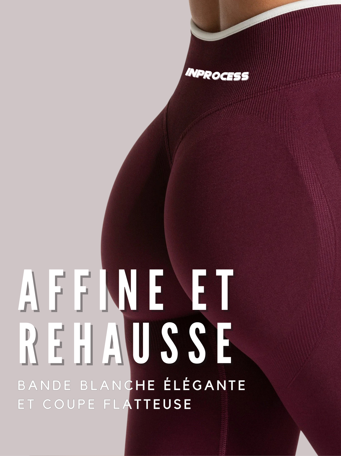 Legging Ventre-Plat Rouge Bordeaux | Push-up