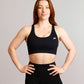 Brassiere de sport noir de face