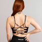 Brassiere de sport noir de dos