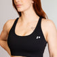 Brassiere de sport noir de près