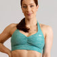 brassière de sport bleu turquoise pour femme