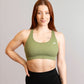 Brassière de sport vert de face inprocess