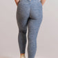 Legging de sport push up bleu de dos