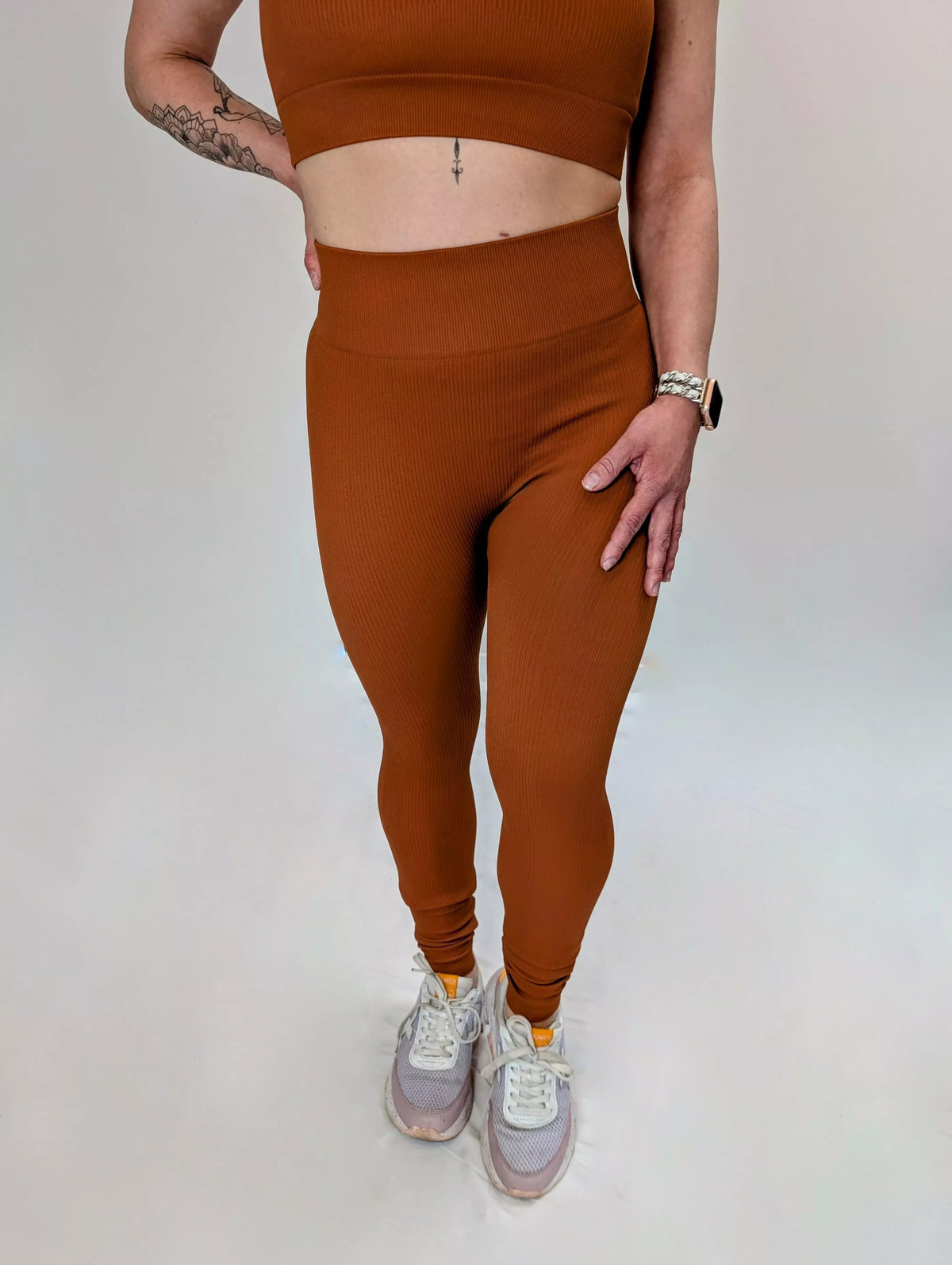 Legging Rib Marron