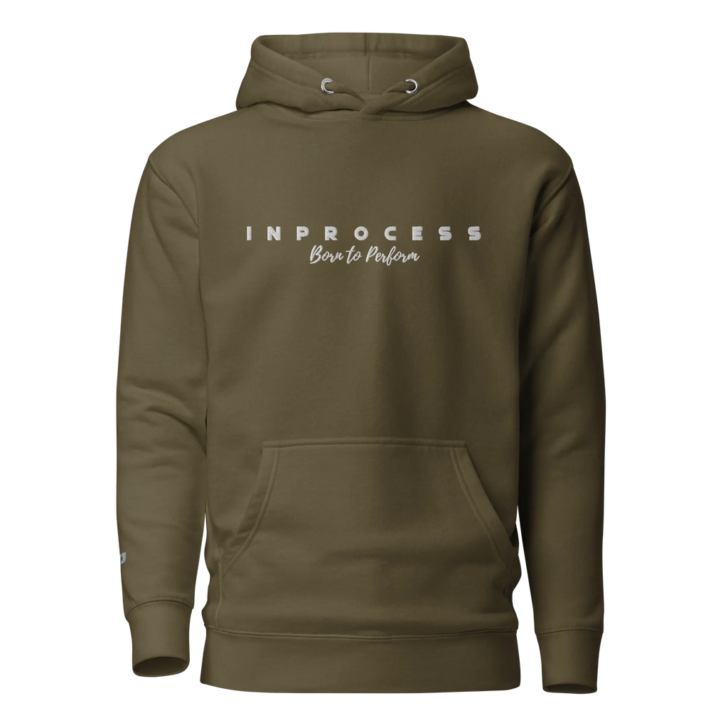 Hanoracul verde kaki brodat InProcess