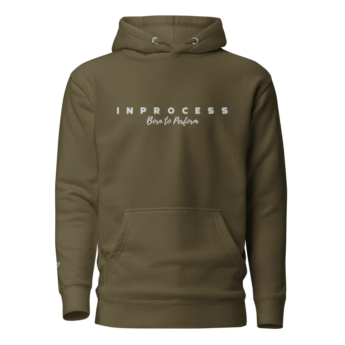 Hanoracul verde kaki brodat InProcess